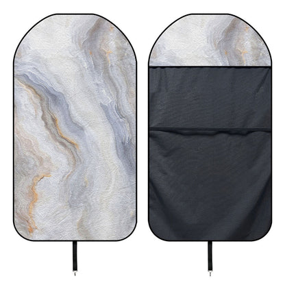 Grey Marble Print Waterproof Car Seat Cover