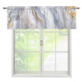 Grey Marble Print Window Valance