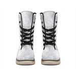 Grey Marble Print Winter Boots