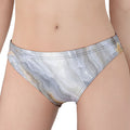 Grey Marble Print Women's Panties