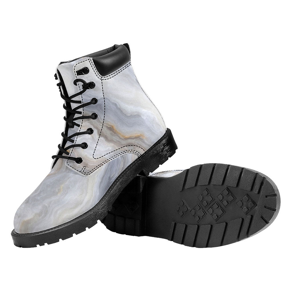 Grey Marble Print Work Boots