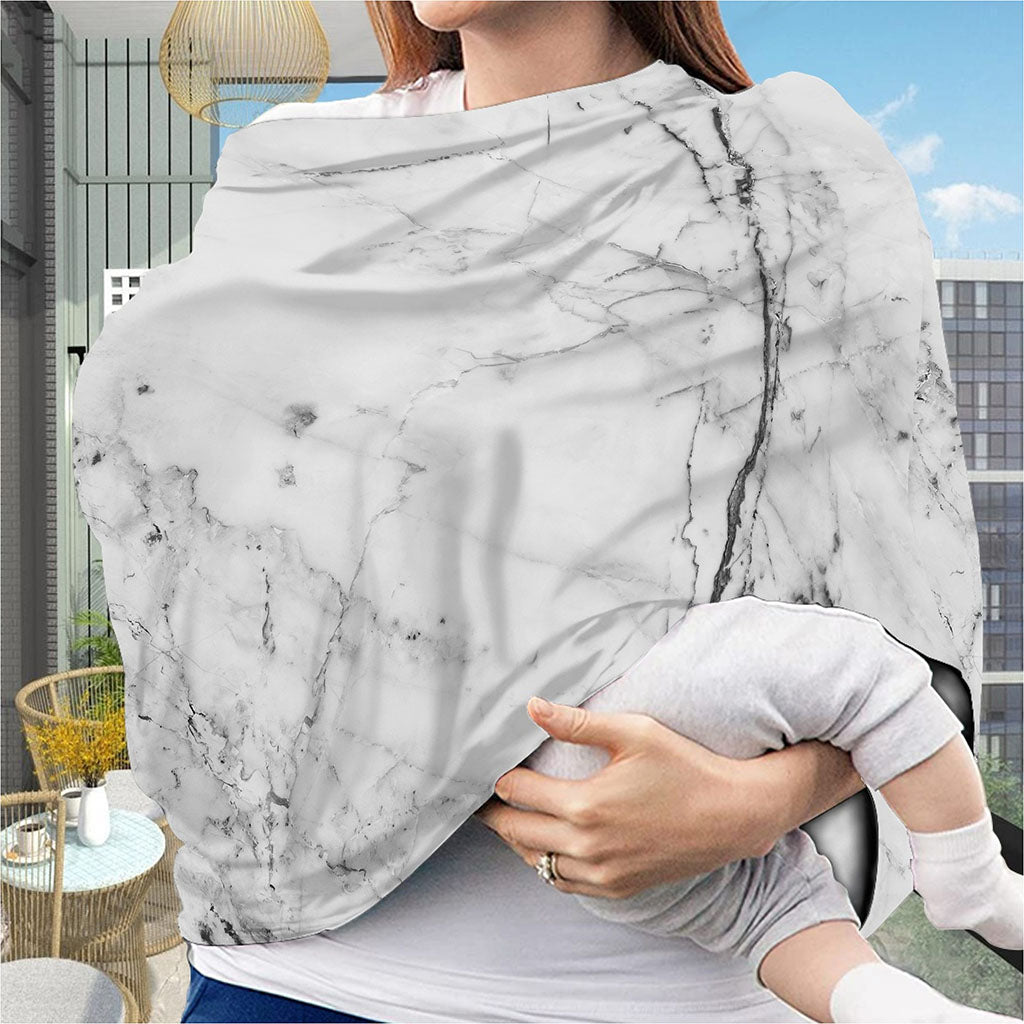 Grey Marble Stone Print Baby Seat Cover
