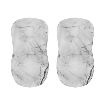 Grey Marble Stone Print Bar Stool Covers