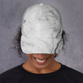 Grey Marble Stone Print Baseball Cap