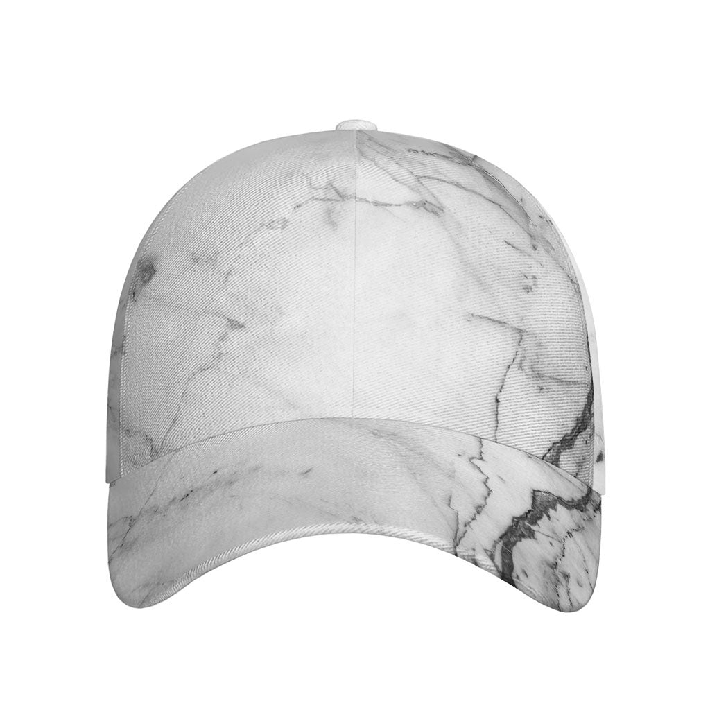 Grey Marble Stone Print Baseball Cap