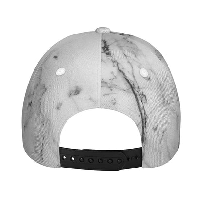 Grey Marble Stone Print Baseball Cap