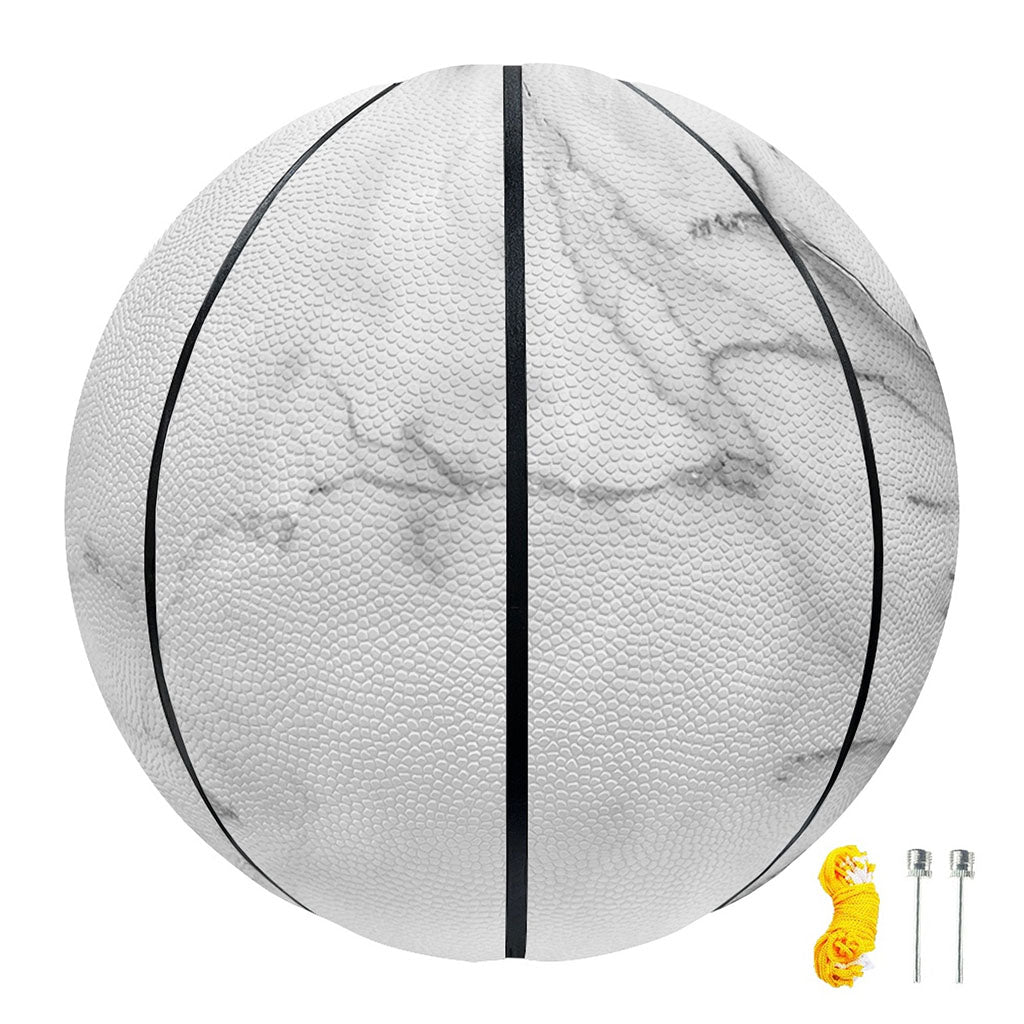 Grey Marble Stone Print Basketball