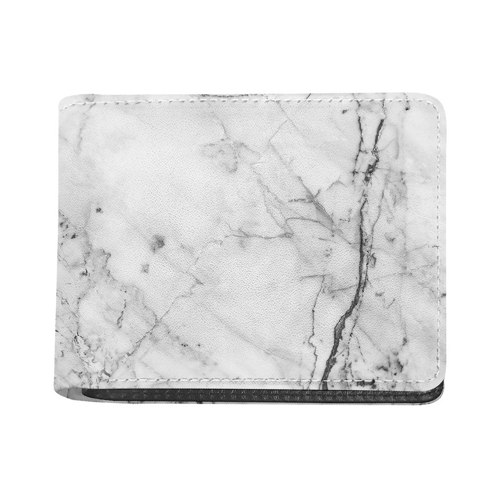 Grey Marble Stone Print Bifold Wallet