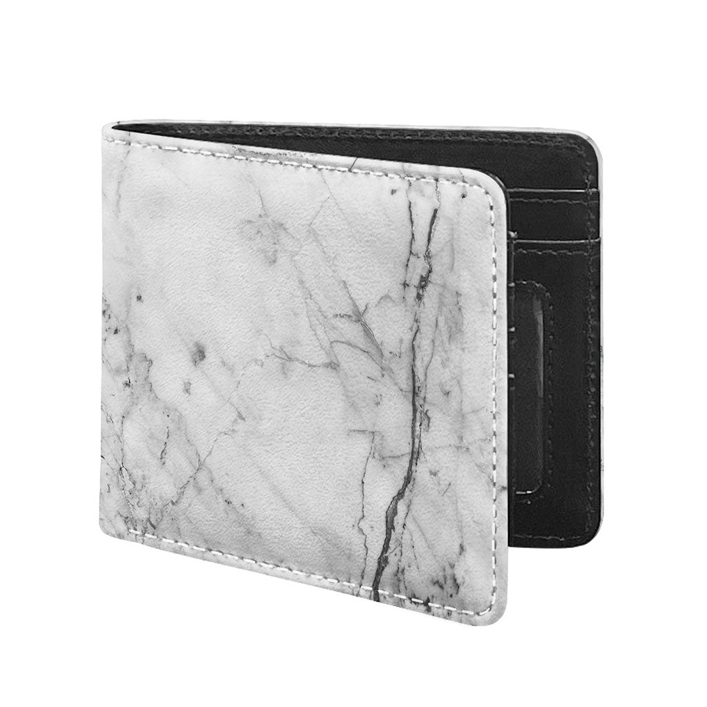Grey Marble Stone Print Bifold Wallet