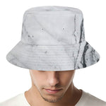 Grey Marble Stone Print Bucket Hat