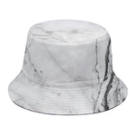 Grey Marble Stone Print Bucket Hat