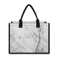 Grey Marble Stone Print Canvas Tote Bag