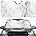 Grey Marble Stone Print Car Windshield Sun Shade