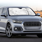 Grey Marble Stone Print Car Windshield Sun Shade