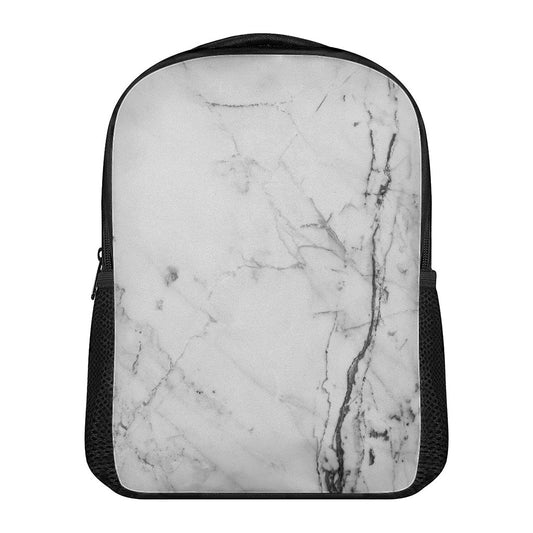 Grey Marble Stone Print Casual Backpack