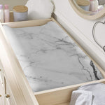 Grey Marble Stone Print Changing Pad Cover