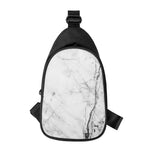 Grey Marble Stone Print Chest Bag