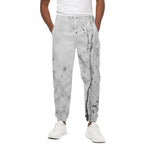 Grey Marble Stone Print Cotton Pants