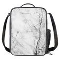 Grey Marble Stone Print Crossbody Lunch Bag