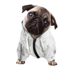 Grey Marble Stone Print Dog Zip Up Hoodie