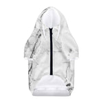 Grey Marble Stone Print Dog Zip Up Hoodie