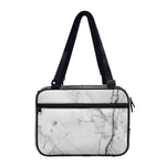 Grey Marble Stone Print Double Strap Bible Bag