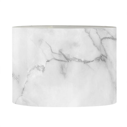 Grey Marble Stone Print Drum Lamp Shade
