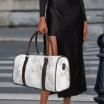 Grey Marble Stone Print Duffle Bag
