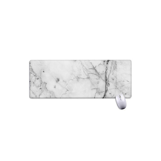 Grey Marble Stone Print Extended Mouse Pad