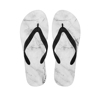 Grey Marble Stone Print Flip Flops