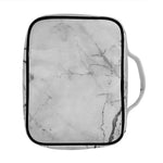 Grey Marble Stone Print Front Pocket Bible Bag
