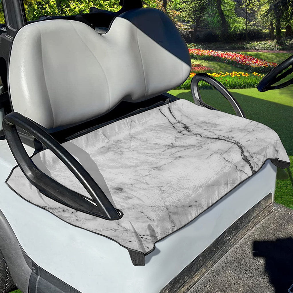 Grey Marble Stone Print Golf Cart Seat Cover