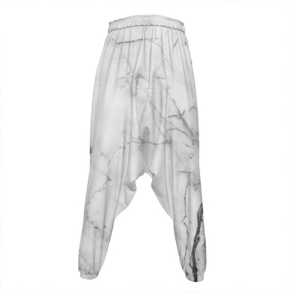 Grey Marble Stone Print Hammer Pants