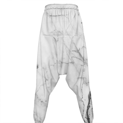 Grey Marble Stone Print Hammer Pants