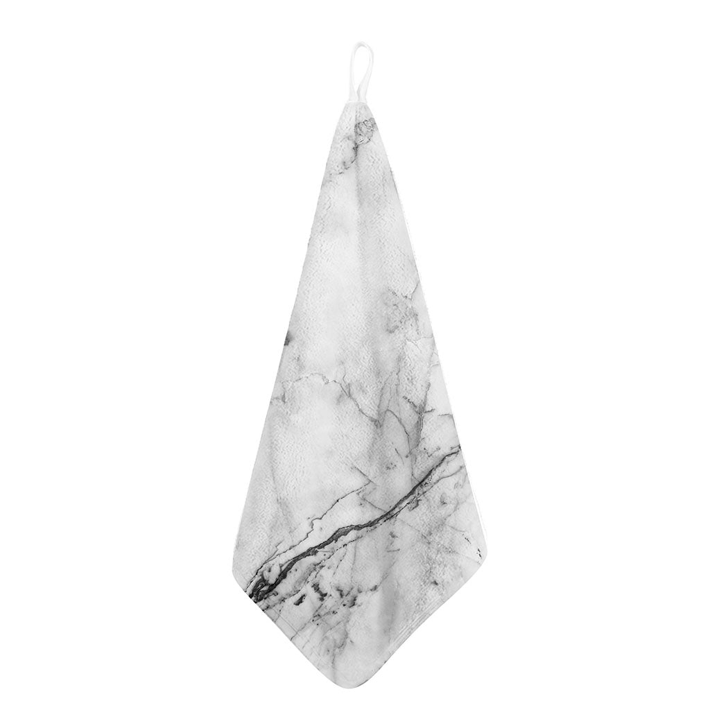 Grey Marble Stone Print Hand Towel