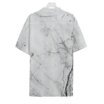 Grey Marble Stone Print Hawaiian Shirt