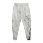 Grey Marble Stone Print Jogger Pants