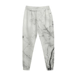 Grey Marble Stone Print Jogger Pants
