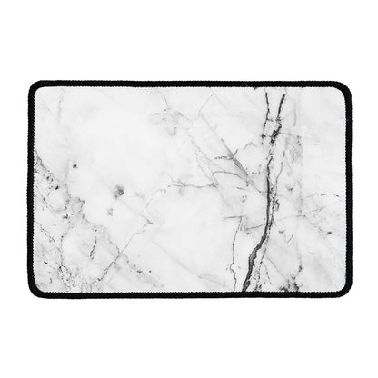 Grey Marble Stone Print Kitchen Mat