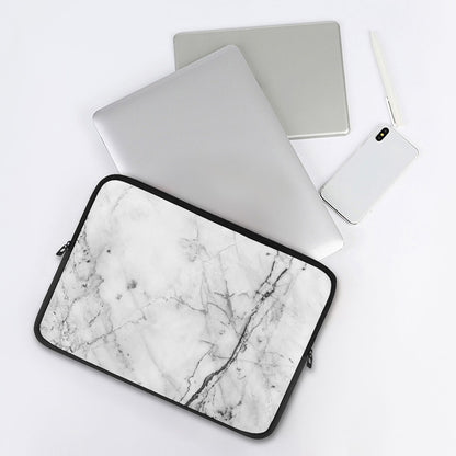 Grey Marble Stone Print Laptop Sleeve