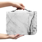 Grey Marble Stone Print Leather Bible Cover