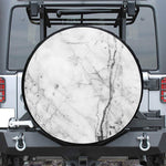 Grey Marble Stone Print Leather Spare Tire Cover
