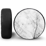 Grey Marble Stone Print Leather Spare Tire Cover