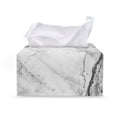 Grey Marble Stone Print Leather Tissue Box Cover