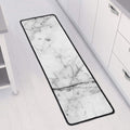 Grey Marble Stone Print Long Kitchen Mat