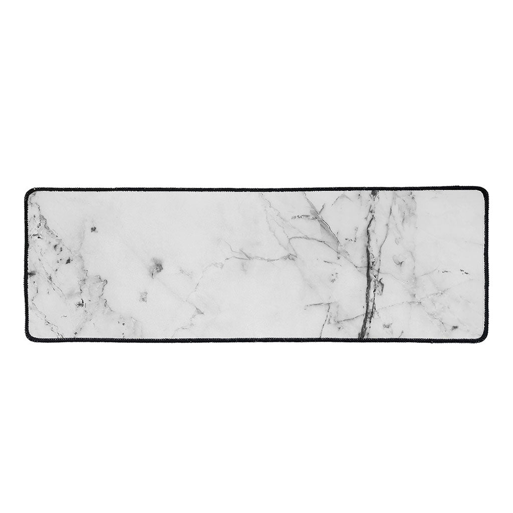 Grey Marble Stone Print Long Kitchen Mat