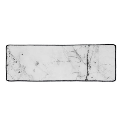 Grey Marble Stone Print Long Kitchen Mat