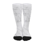 Grey Marble Stone Print Long Socks