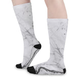 Grey Marble Stone Print Long Socks
