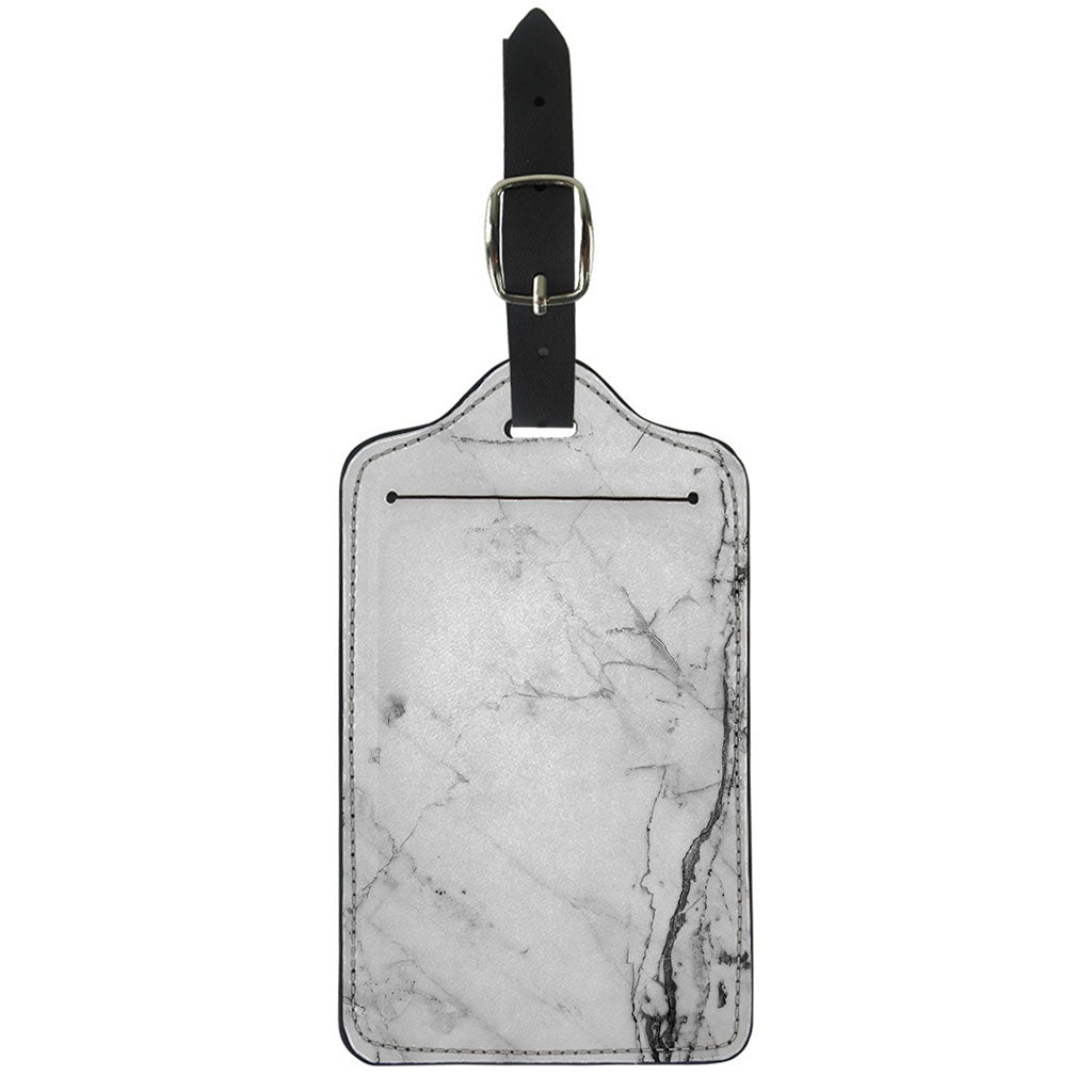 Grey Marble Stone Print Luggage Tag